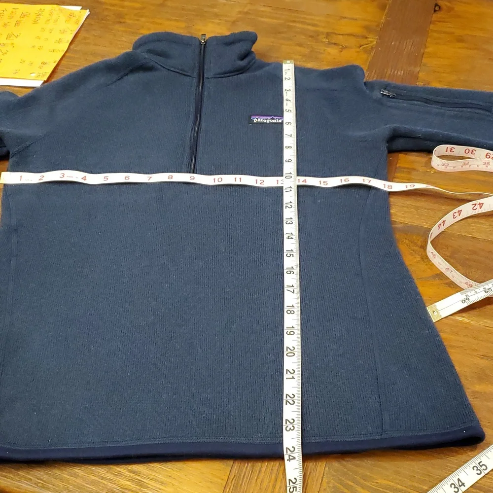 Patagonia Better Sweater Navy Blue Jacket Women Small Quarter Zip Pullover - Picture 11 of 13